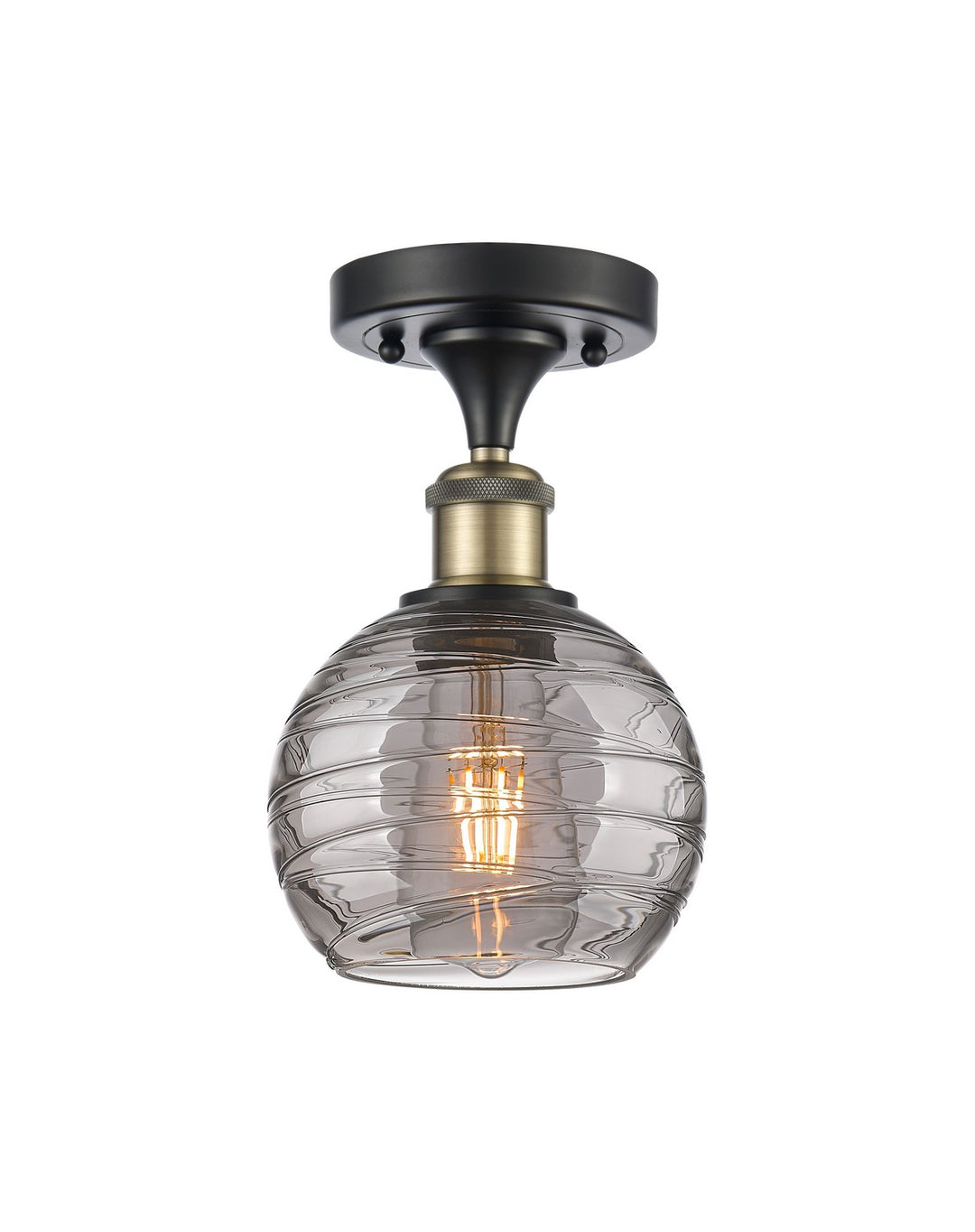 Innovations Ballston 516-1C-BAB-G1213-6SM Ceiling Light - Black Antique Brass