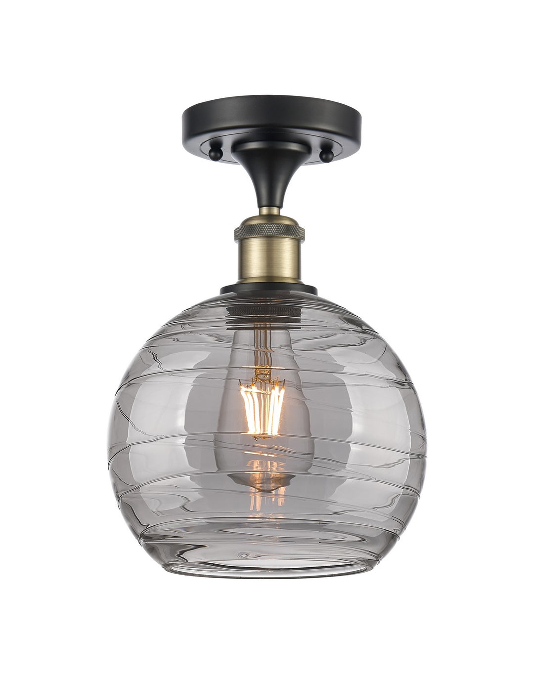 Innovations Ballston 516-1C-BAB-G1213-8SM Ceiling Light - Black Antique Brass