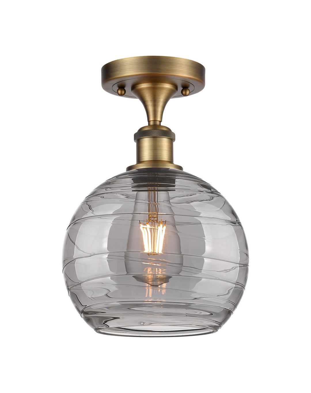 Innovations Ballston 516-1C-BB-G1213-8SM Ceiling Light - Brushed Brass