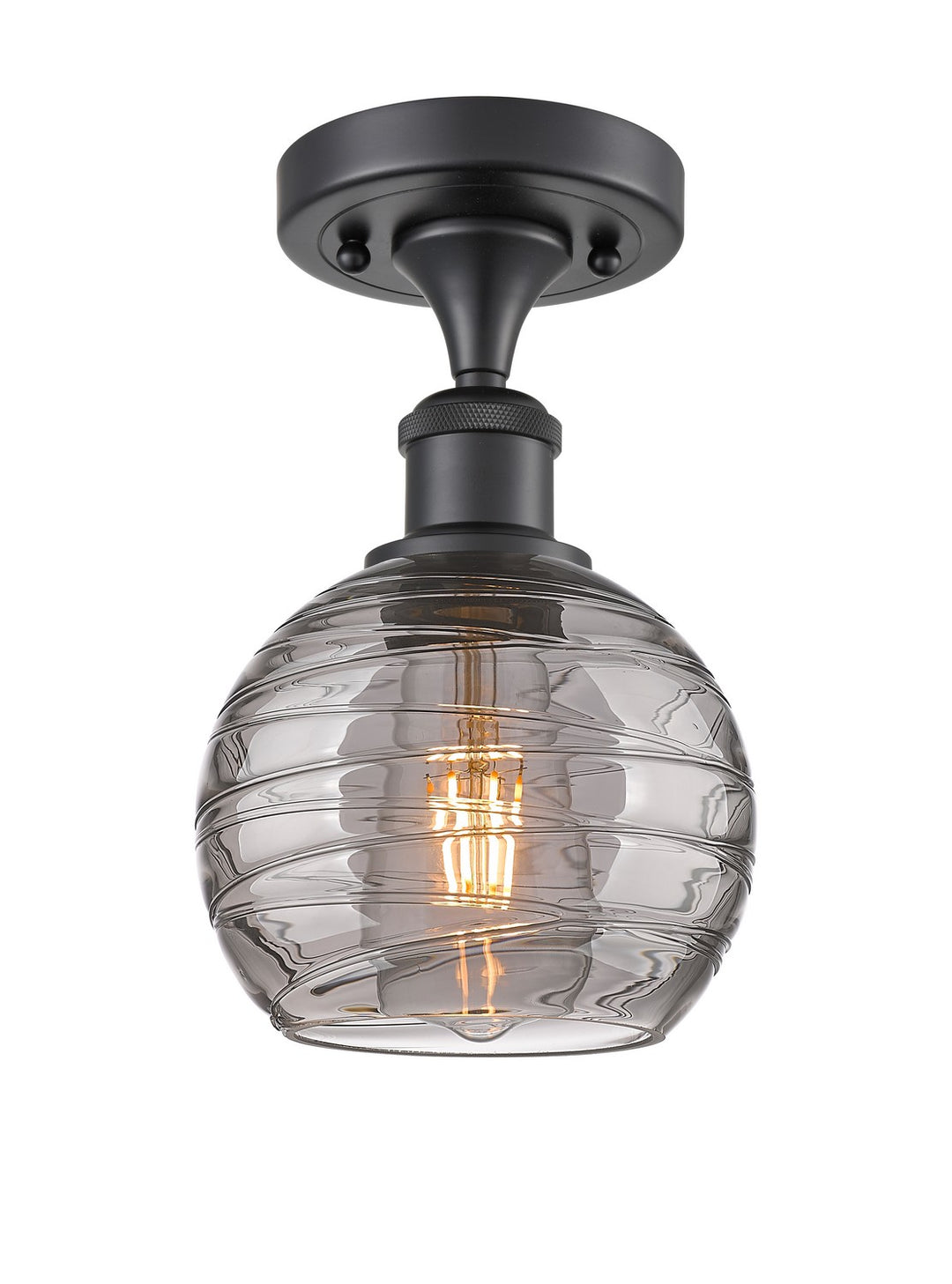 Innovations Ballston 516-1C-BK-G1213-6SM Ceiling Light - Matte Black
