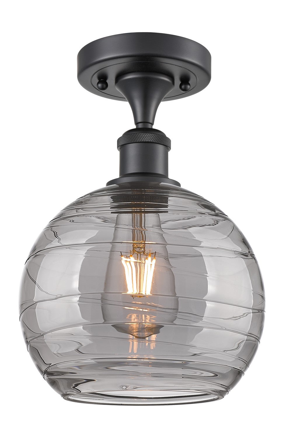 Innovations Ballston 516-1C-BK-G1213-8SM Ceiling Light - Matte Black