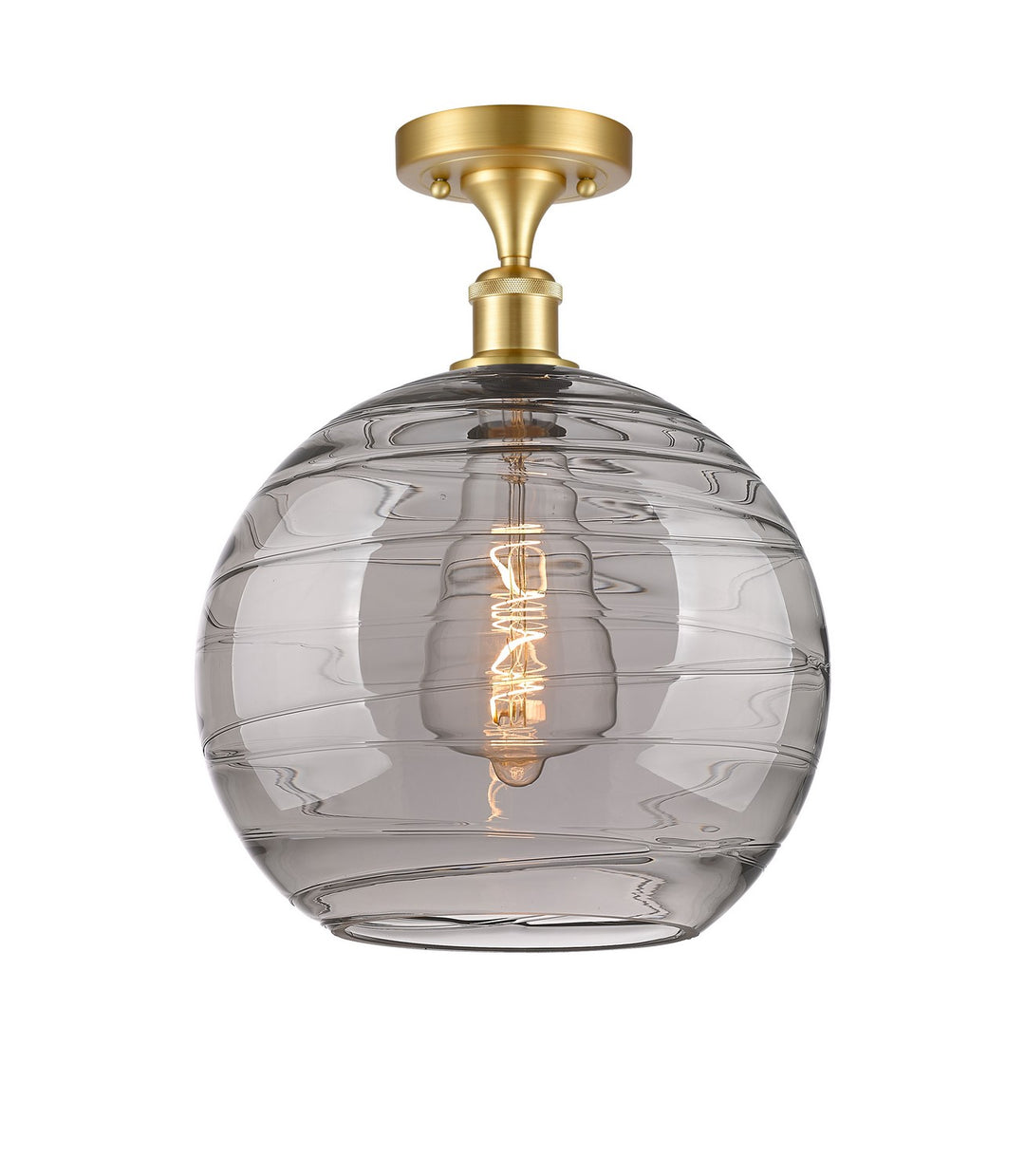 Innovations Ballston 516-1C-SG-G1213-12SM Ceiling Light - Satin Gold