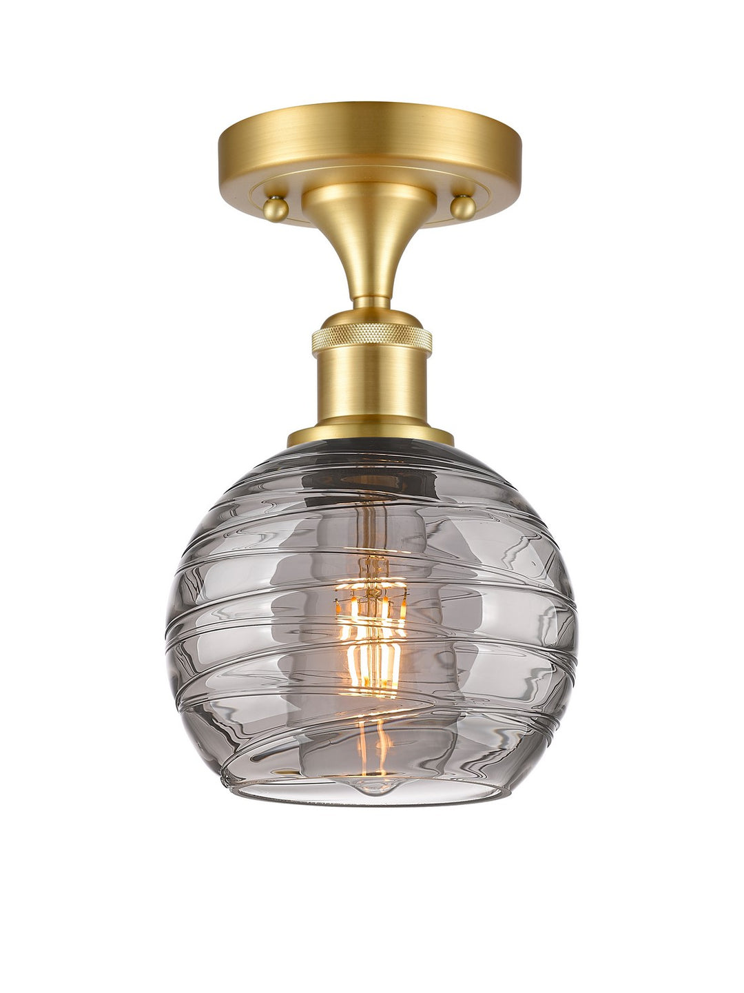 Innovations Ballston 516-1C-SG-G1213-6SM Ceiling Light - Satin Gold