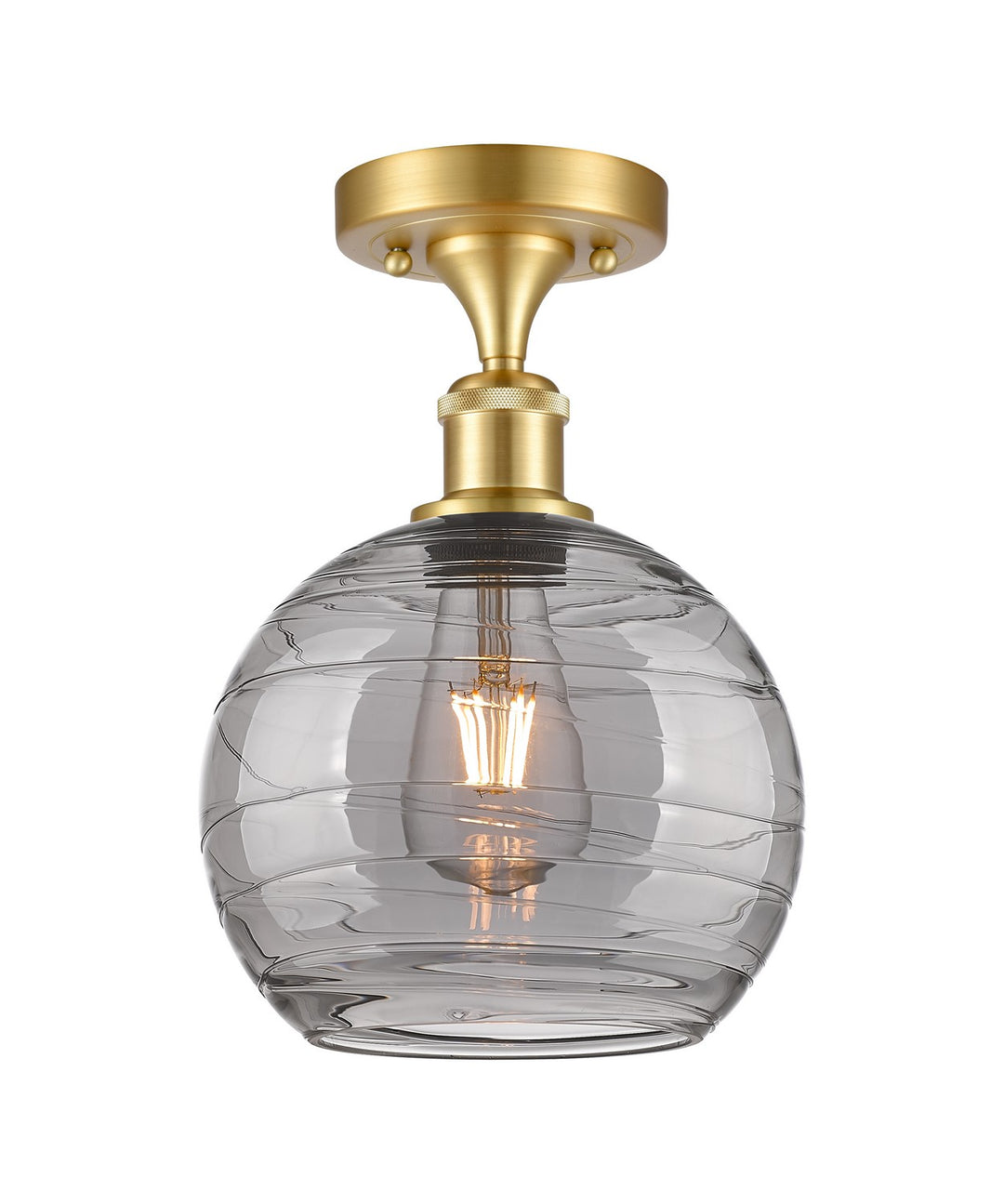 Innovations Ballston 516-1C-SG-G1213-8SM Ceiling Light - Satin Gold