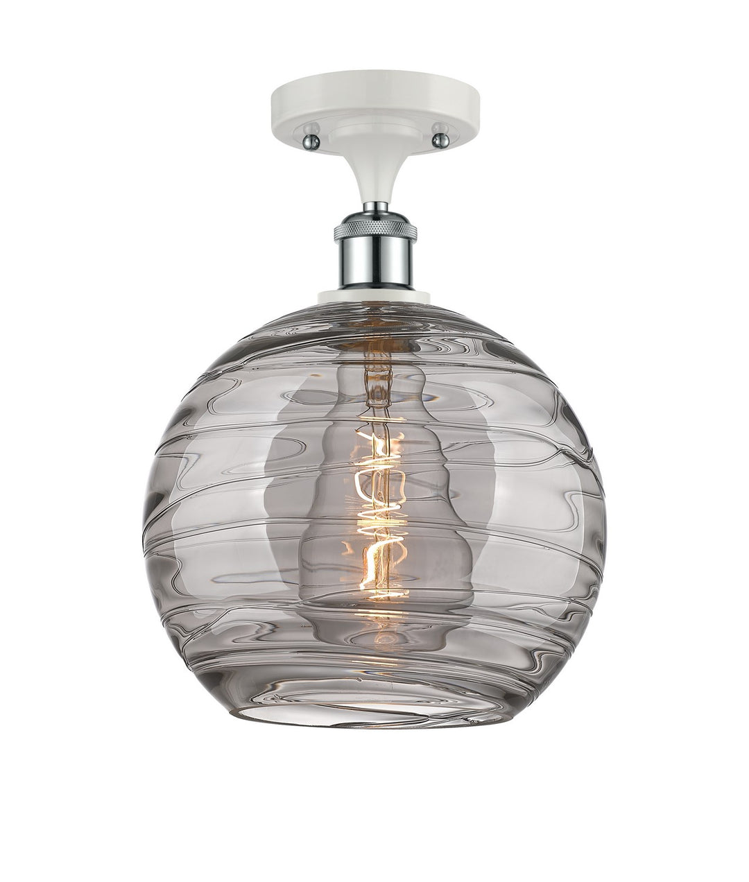 Innovations Ballston 516-1C-WPC-G1213-10SM Ceiling Light - White and Polished Chrome