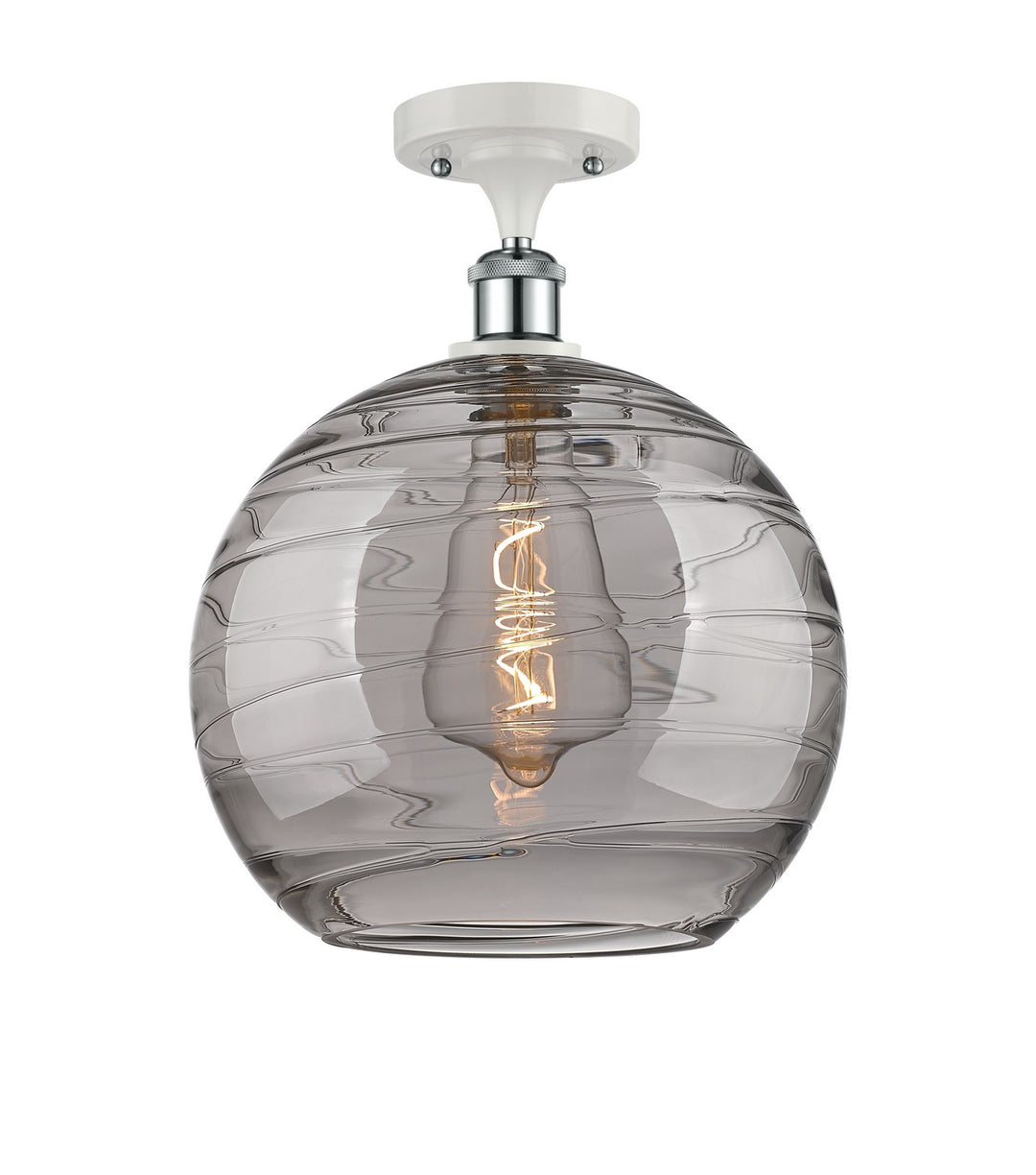 Innovations Ballston 516-1C-WPC-G1213-12SM Ceiling Light - White and Polished Chrome