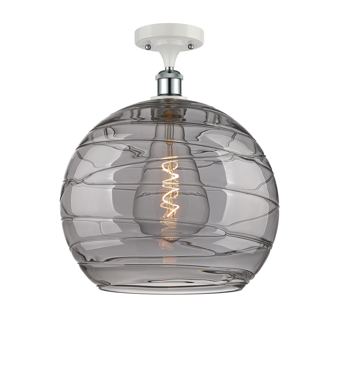 Innovations Ballston 516-1C-WPC-G1213-14SM Ceiling Light - White and Polished Chrome