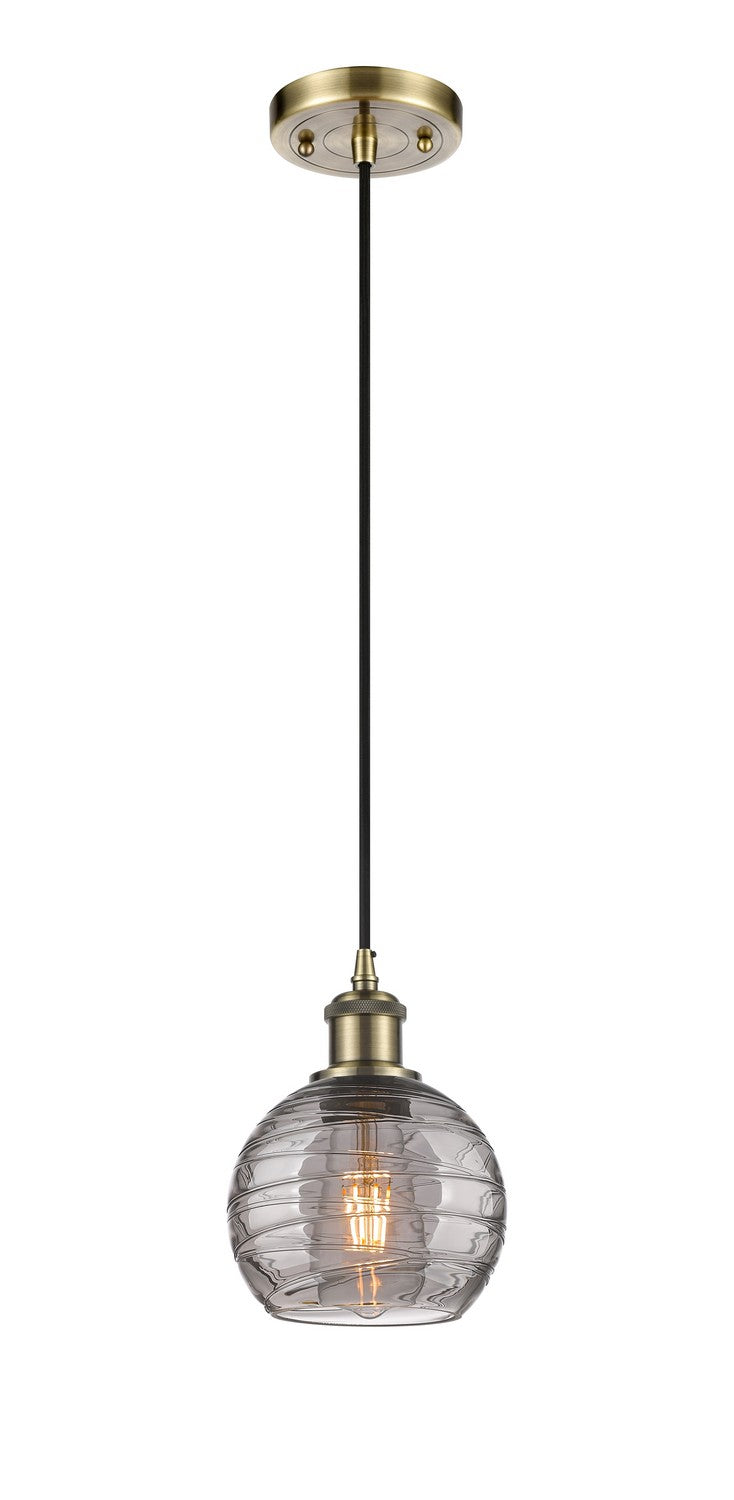Innovations Ballston 516-1P-AB-G1213-6SM Pendant Light - Antique Brass