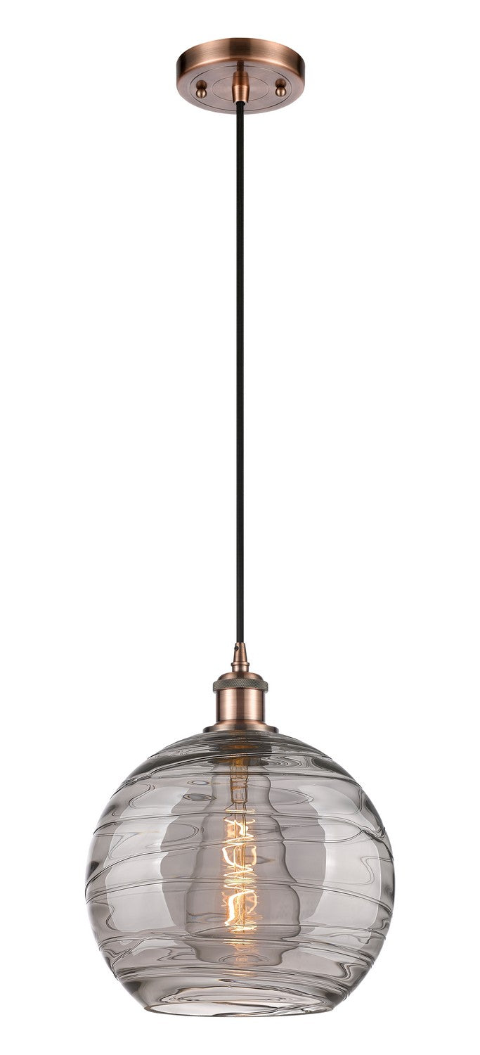 Innovations Ballston 516-1P-AC-G1213-10SM Pendant Light - Antique Copper
