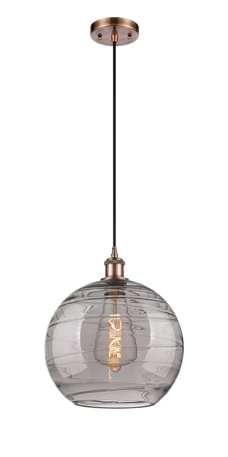 Innovations Ballston 516-1P-AC-G1213-12SM Pendant Light - Antique Copper