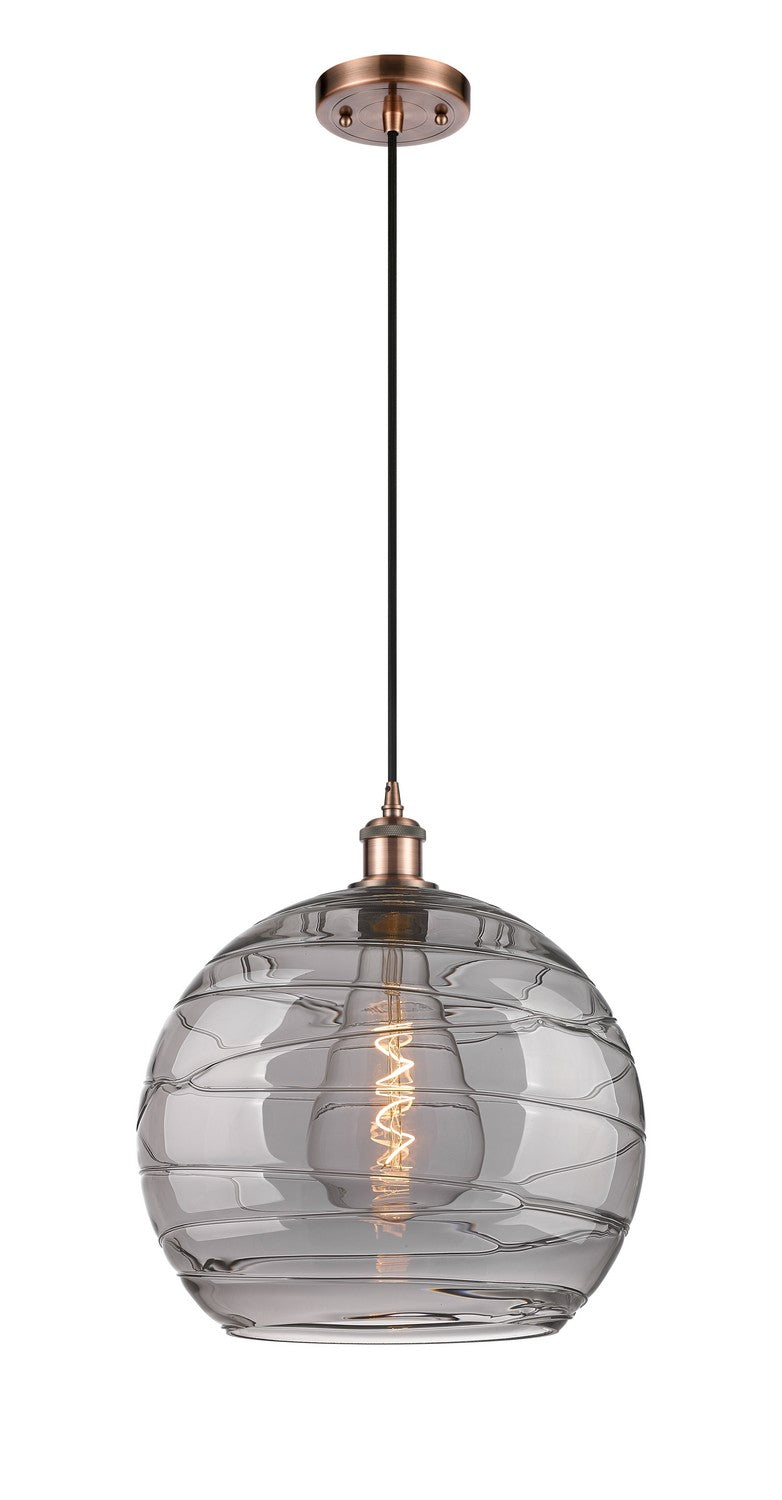 Innovations Ballston 516-1P-AC-G1213-14SM Pendant Light - Antique Copper