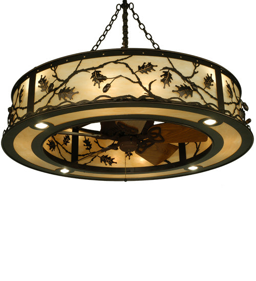 Meyda Tiffany Oak Leaf & Acorn 136747 Chandelier Light - Mahogany Bronze
