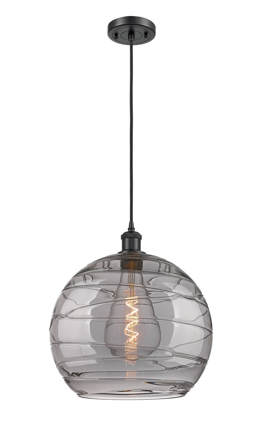 Innovations Ballston 516-1P-BK-G1213-14SM Pendant Light - Matte Black