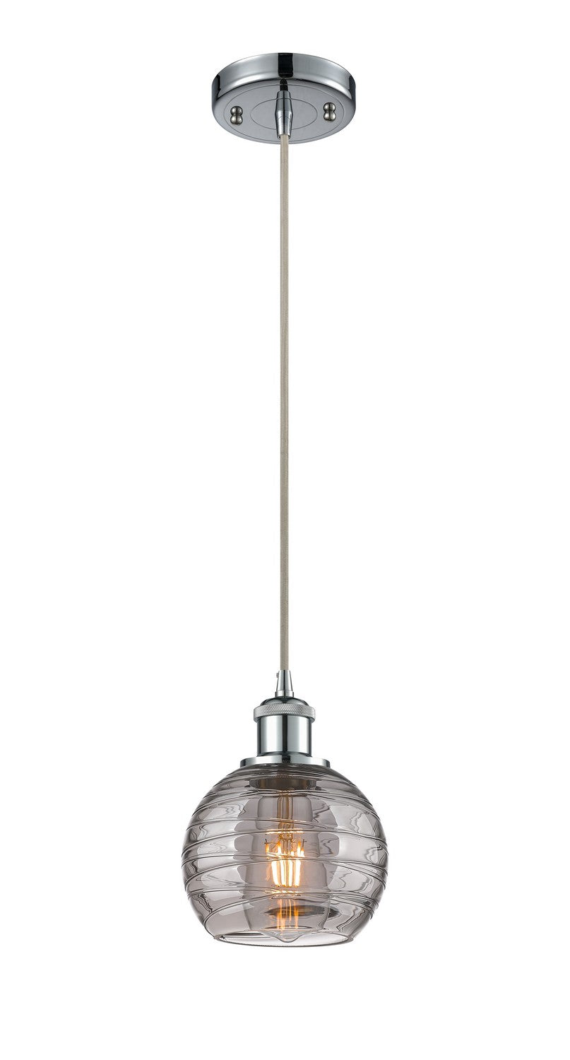 Innovations Ballston 516-1P-PC-G1213-6SM Pendant Light - Polished Chrome