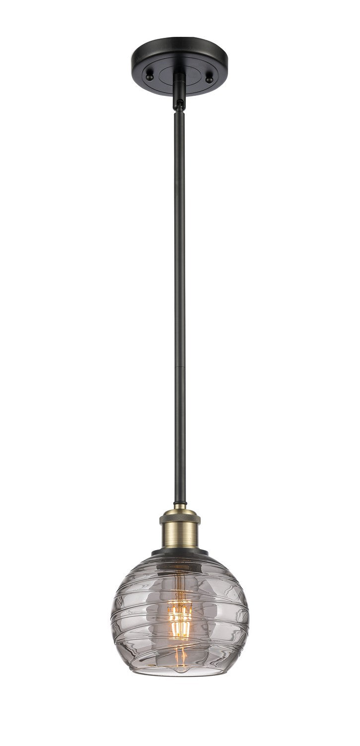 Innovations Ballston 516-1S-BAB-G1213-6SM Pendant Light - Black Antique Brass