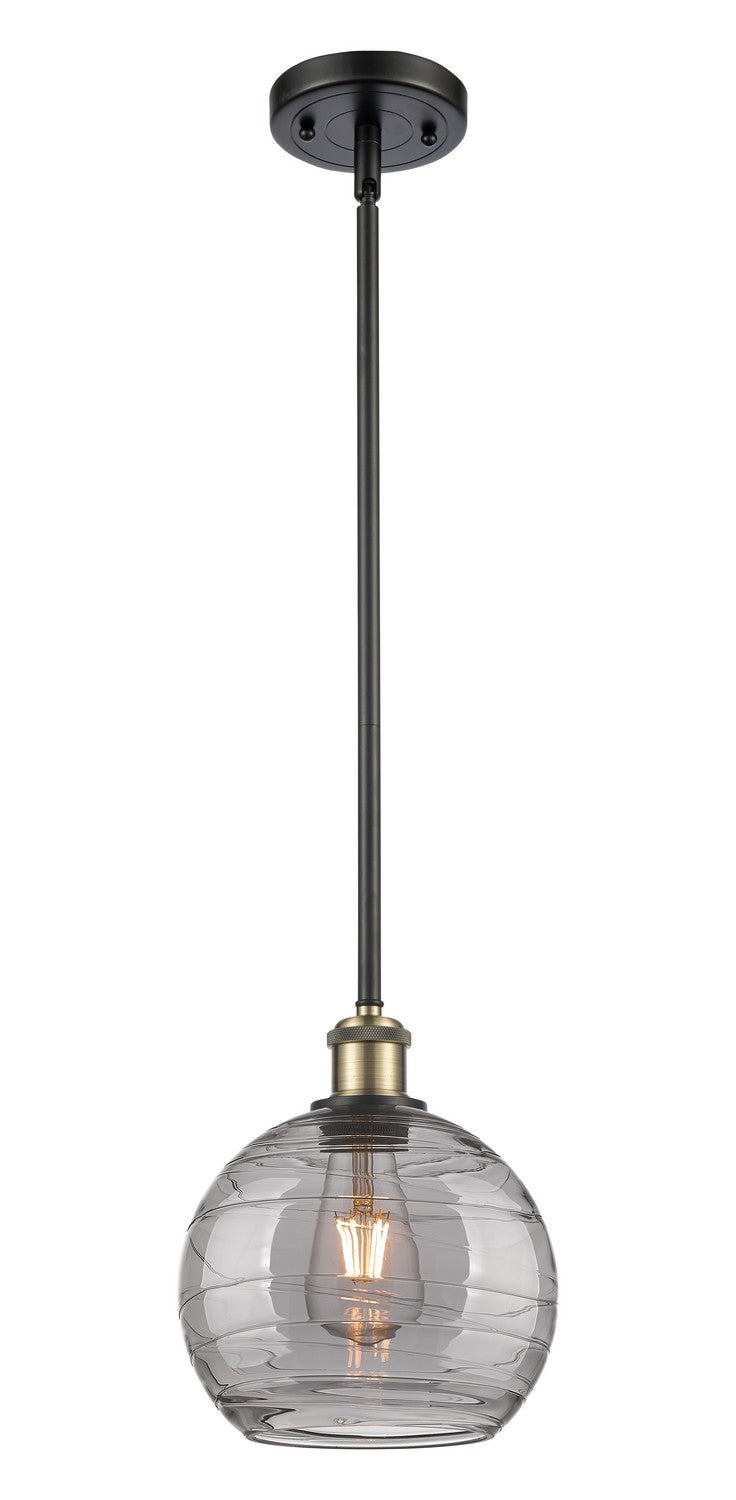 Innovations Ballston 516-1S-BAB-G1213-8SM Pendant Light - Black Antique Brass