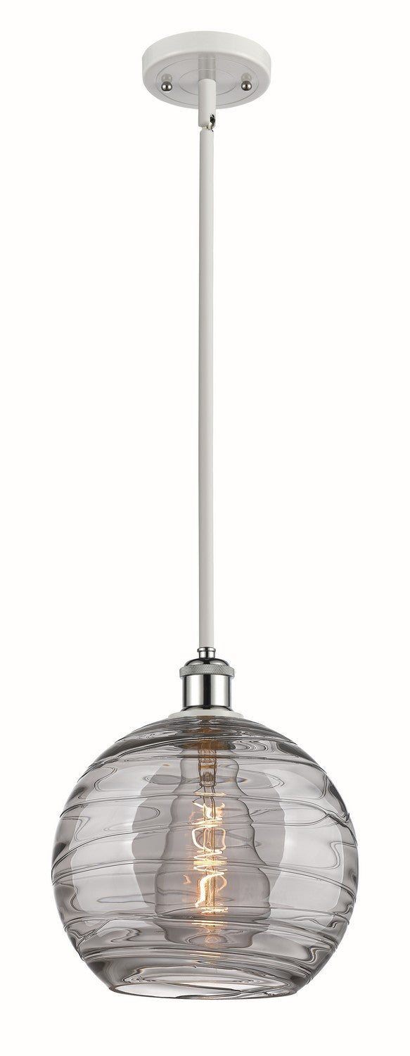 Innovations Ballston 516-1S-WPC-G1213-10SM Pendant Light - White and Polished Chrome