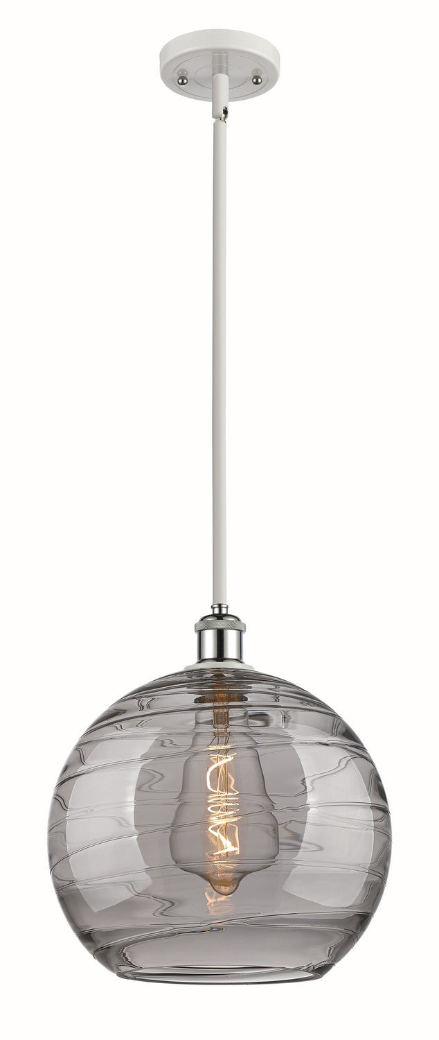 Innovations Ballston 516-1S-WPC-G1213-12SM Pendant Light - White and Polished Chrome