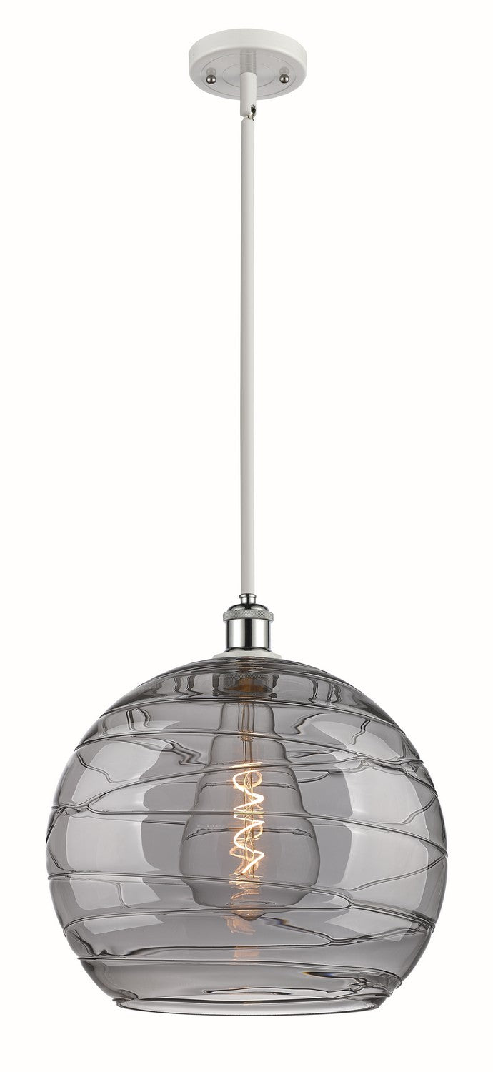 Innovations Ballston 516-1S-WPC-G1213-14SM Pendant Light - White and Polished Chrome