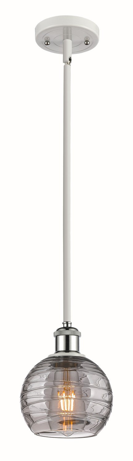 Innovations Ballston 516-1S-WPC-G1213-6SM Pendant Light - White and Polished Chrome