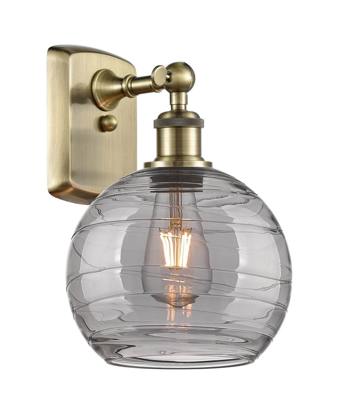 Innovations Ballston 516-1W-AB-G1213-8SM Wall Sconce Light - Antique Brass
