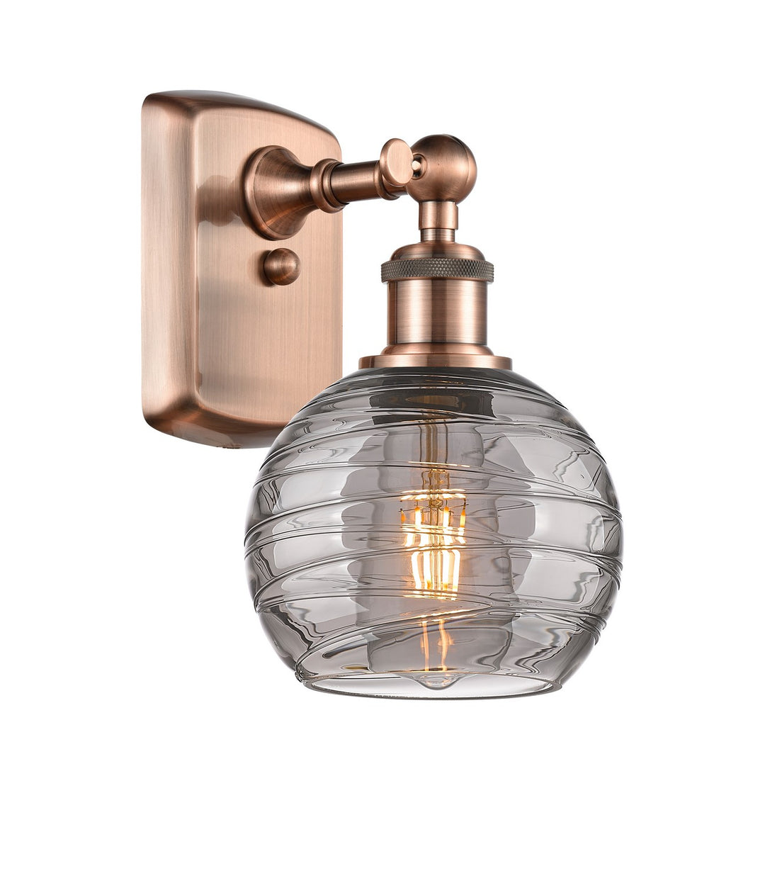 Innovations Ballston 516-1W-AC-G1213-6SM Wall Sconce Light - Antique Copper