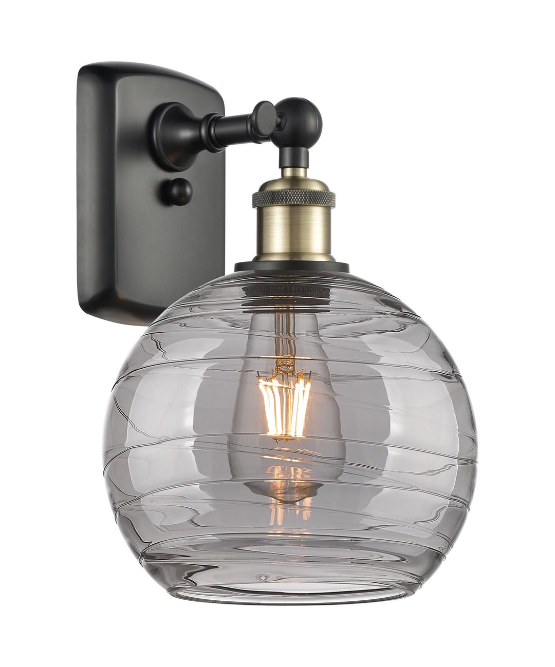 Innovations Ballston 516-1W-BAB-G1213-8SM Wall Sconce Light - Black Antique Brass