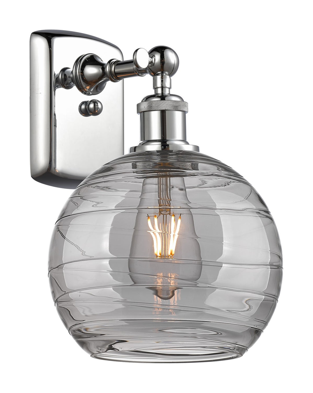 Innovations Ballston 516-1W-PC-G1213-8SM Wall Sconce Light - Polished Chrome