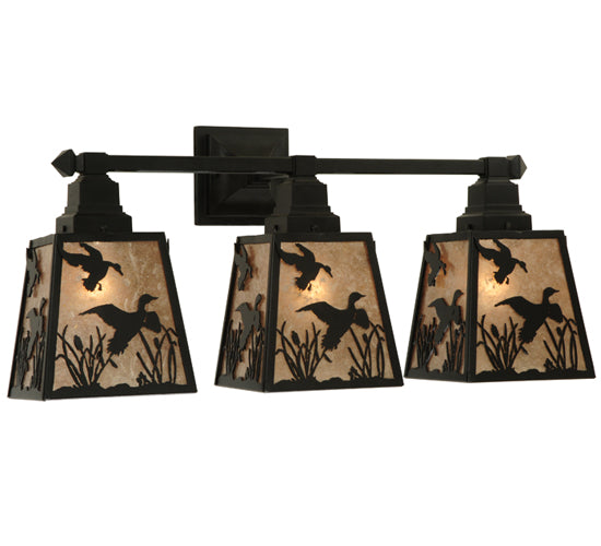 Meyda Tiffany Ducks In Flight 136926 Bath Vanity Light 28 in. wide - Rust,Custom