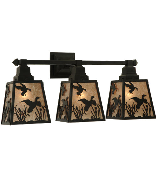 Meyda Tiffany Ducks In Flight 136926 Bath Vanity Light 28 in. wide - Rust,Custom