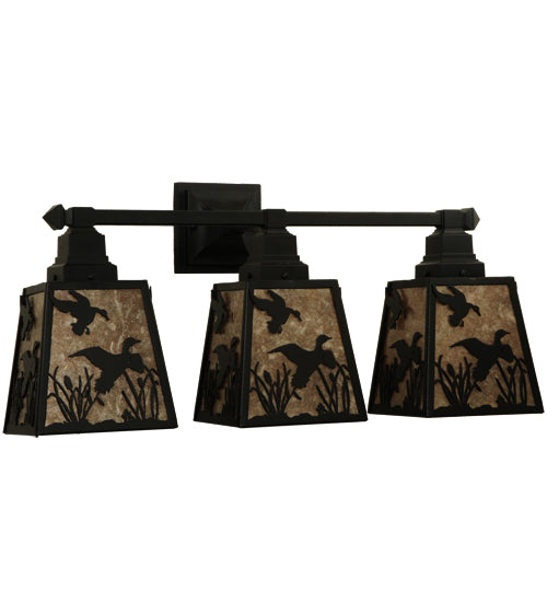 Meyda Tiffany Ducks In Flight 136926 Bath Vanity Light 28 in. wide - Rust,Custom