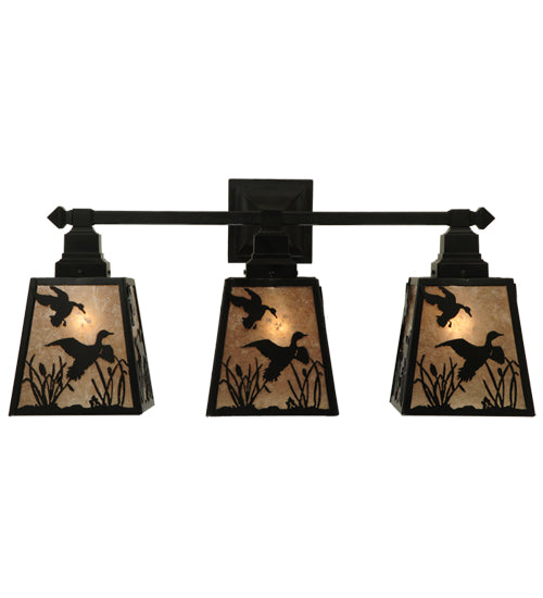 Meyda Tiffany Ducks In Flight 136926 Bath Vanity Light 28 in. wide - Rust,Custom