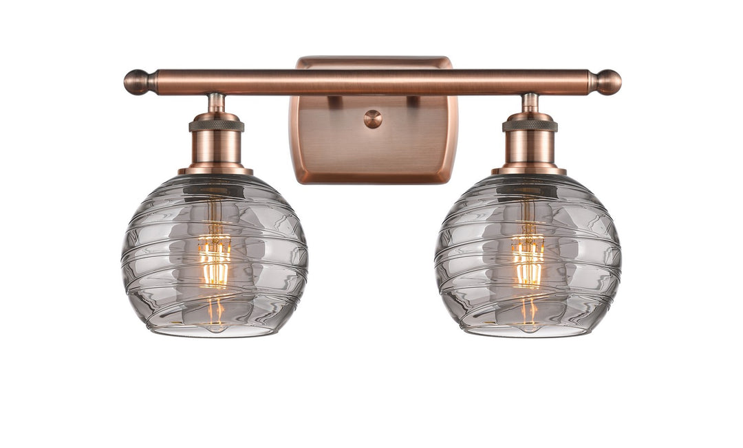 Innovations Ballston 516-2W-AC-G1213-6SM Bath Vanity Light 16 in. wide - Antique Copper