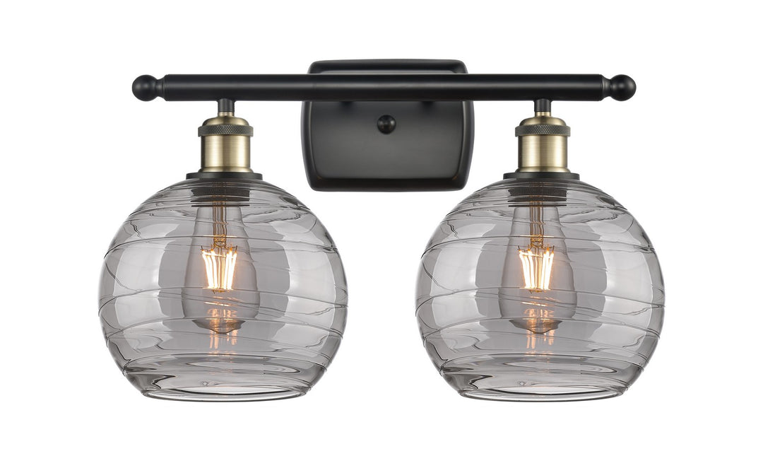 Innovations Ballston 516-2W-BAB-G1213-8SM Bath Vanity Light 18 in. wide - Black Antique Brass