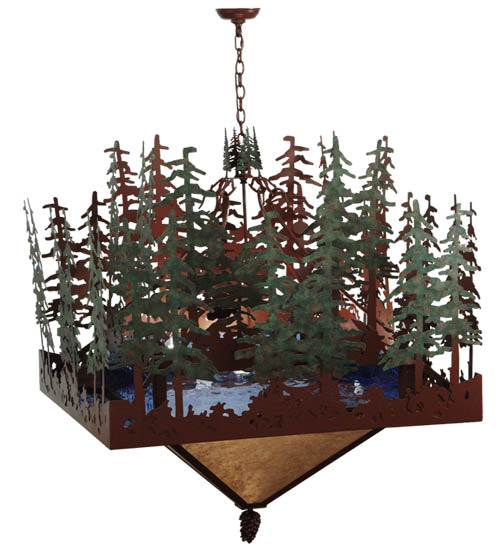 Meyda Tiffany Pine Lake 137023 Pendant Light - Rust, Custom