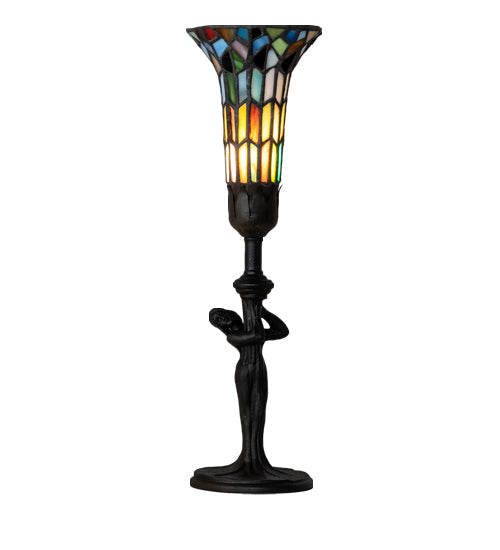 Meyda Tiffany Lighting 13720 Nouveau Lady One Light Accent Lamp Lamp Bronze / Dark