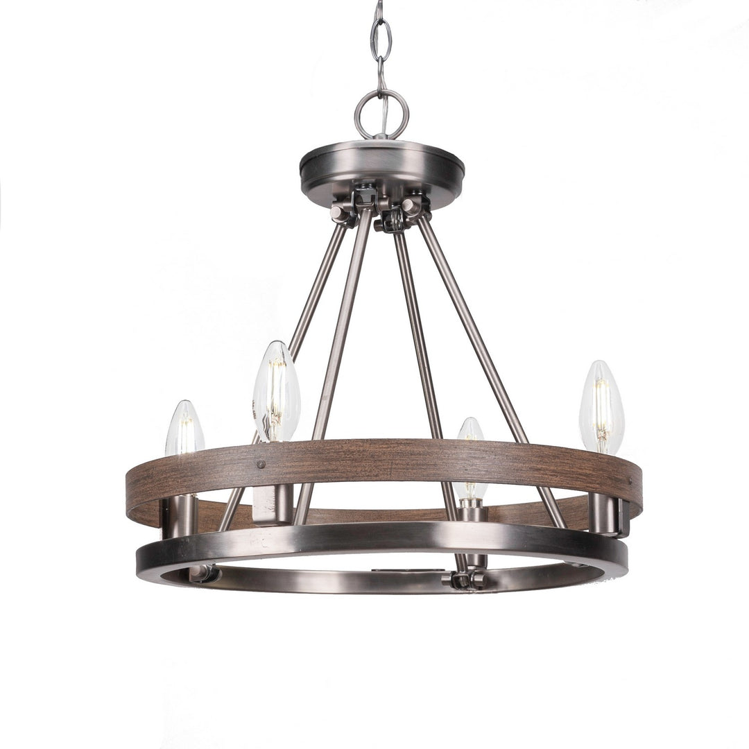 Toltec Belmont 2704-gpdw Chandelier Light - Graphite & Distressed Wood
