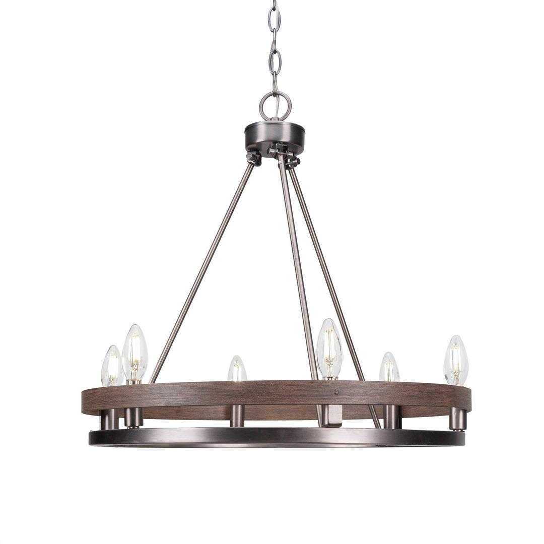 Toltec Belmont 2706-gpdw Chandelier Light - Graphite & Distressed Wood