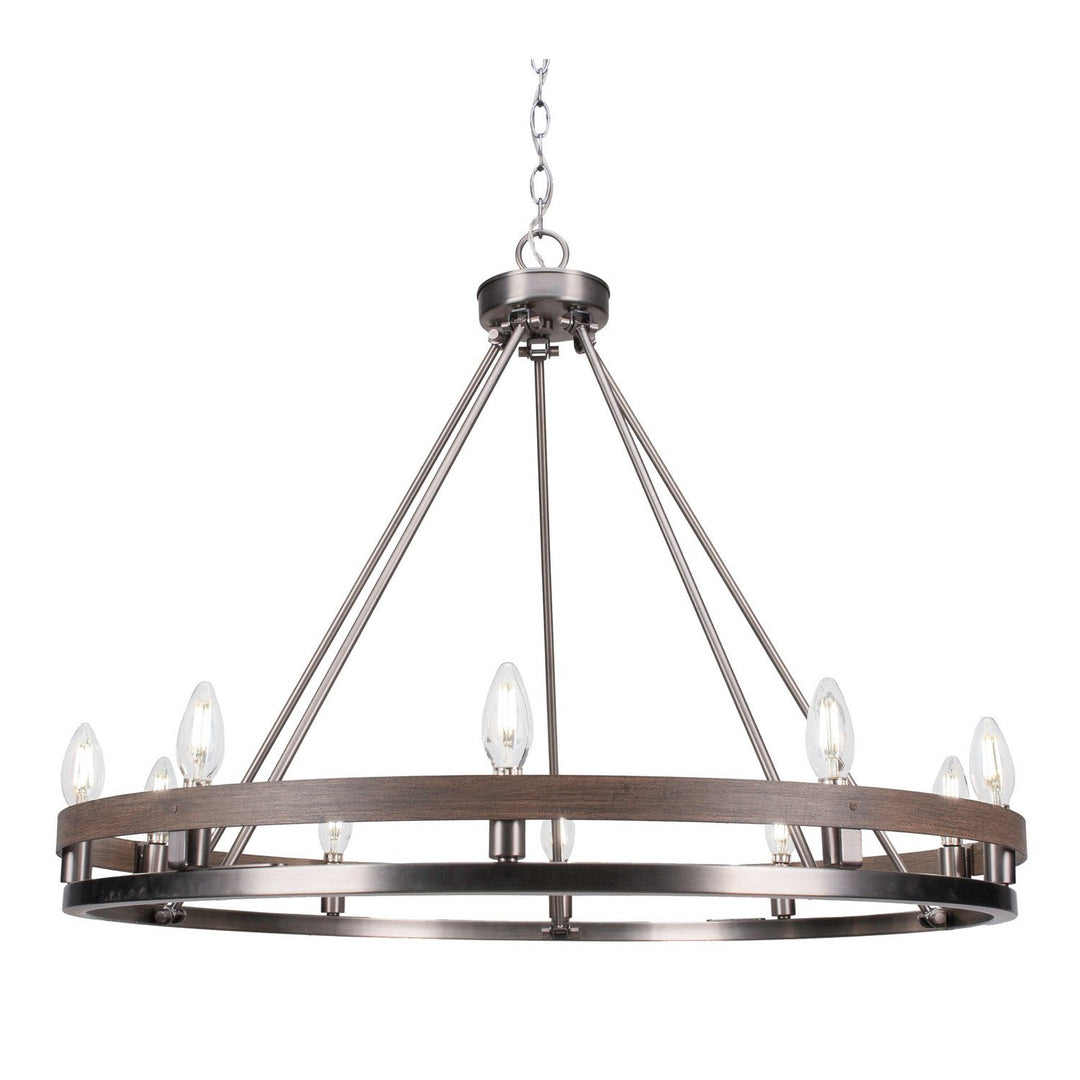 Toltec Belmont 2710-gpdw Chandelier Light - Graphite & Distressed Wood