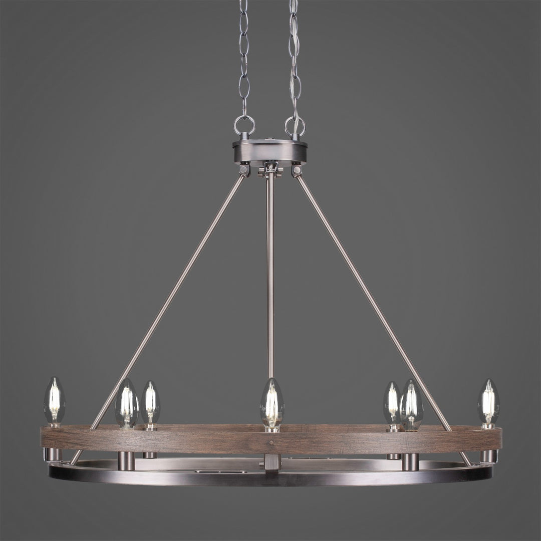 Toltec Belmont 2728-gpdw Chandelier Light - Graphite & Distressed Wood