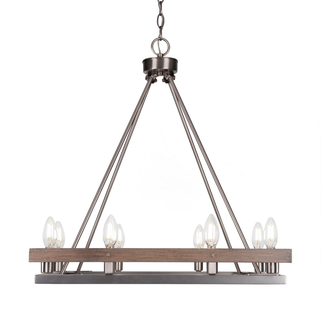 Toltec Belmont 2738-gpdw Chandelier Light - Graphite & Painted Distressed Wood-look