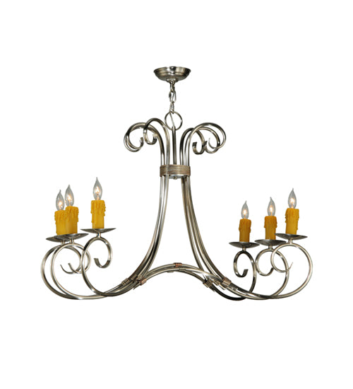 Meyda Tiffany Elon 137245 Chandelier Light - Brushed Nickel