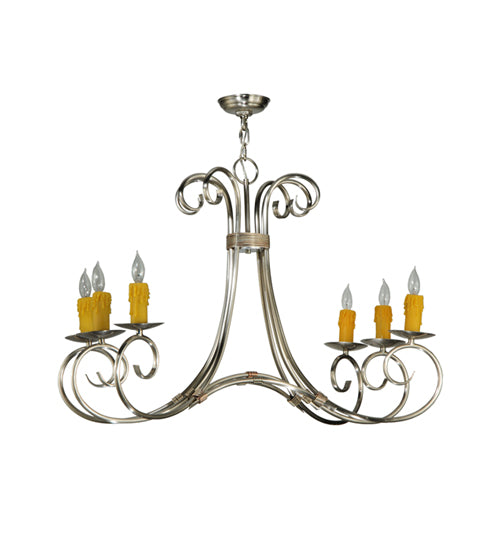 Meyda Tiffany Elon 137245 Chandelier Light - Brushed Nickel