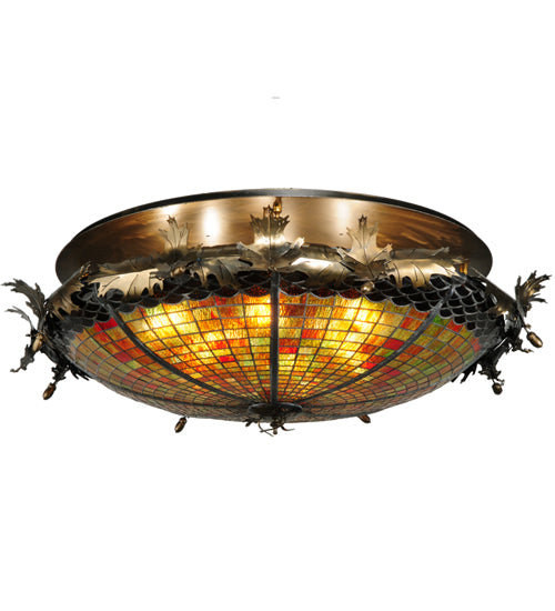 Meyda Tiffany Greenbriar Oak 137264 Ceiling Light - Antique Copper