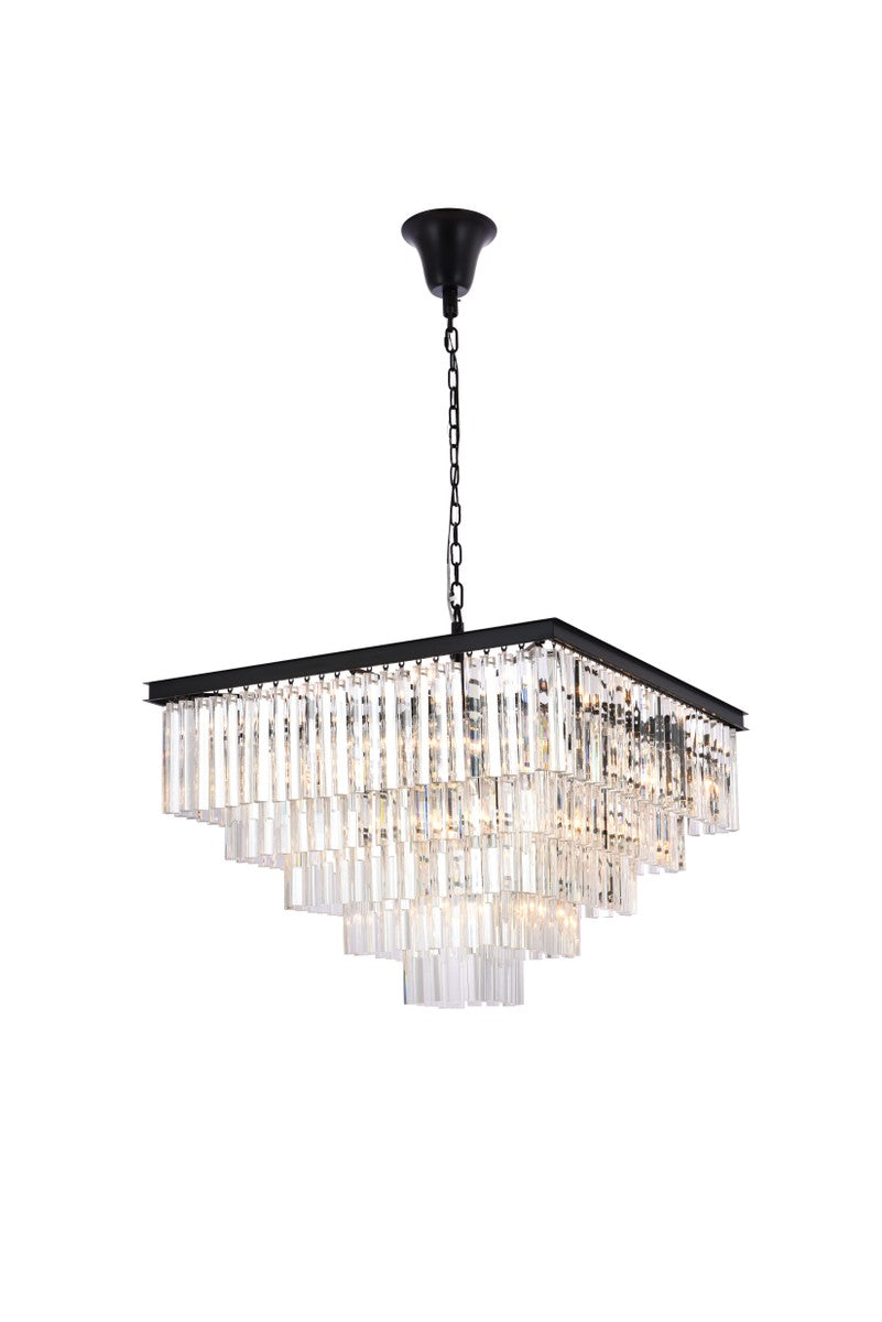 Elegant Sydney 1201S34MB/RC Chandelier Light - Matte Black