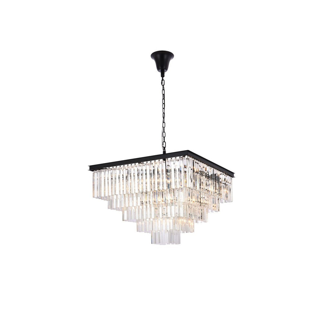 Elegant Sydney 1201S34MB/RC Chandelier Light - Matte Black