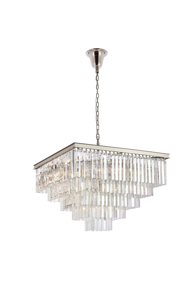 Elegant Sydney 1201S34PN/RC Chandelier Light - Polished Nickel