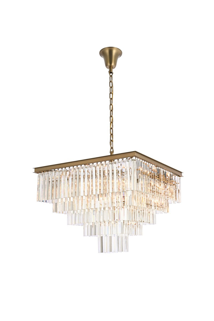 Elegant Sydney 1201S34SG/RC Chandelier Light - Satin Gold