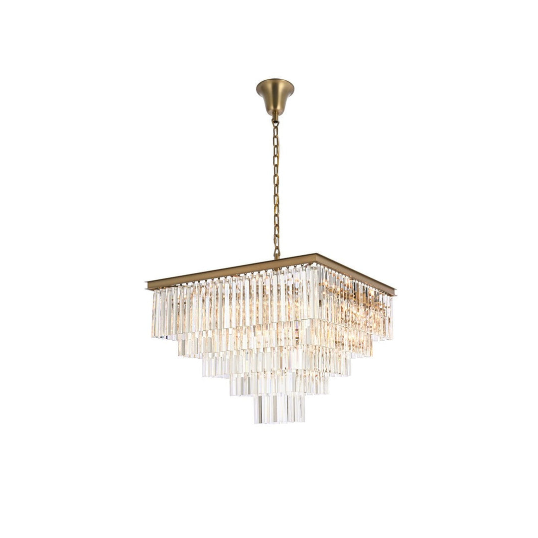 Elegant Sydney 1201S34SG/RC Chandelier Light - Satin Gold