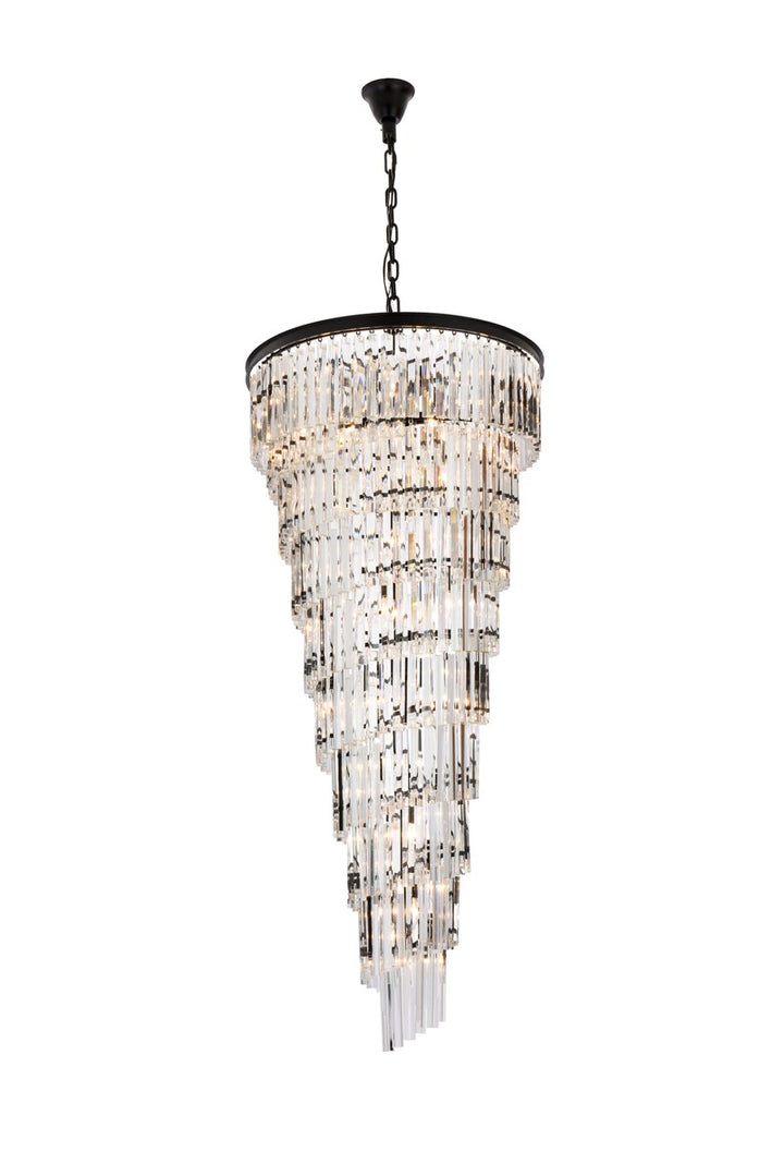 Elegant Sydney 1201SR30MB/RC Chandelier Light - Matte Black